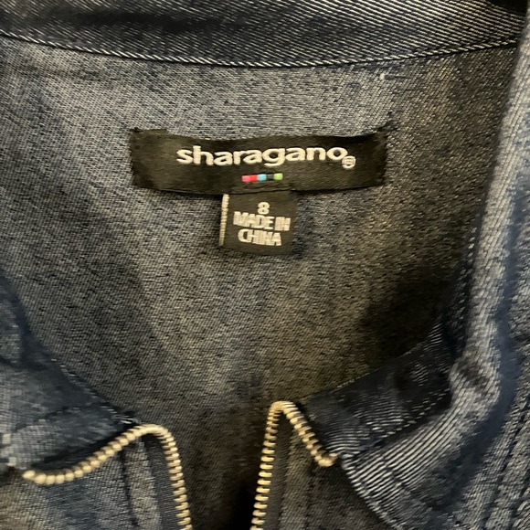 Zipper Front Denim Dress - Picture 4 of 5